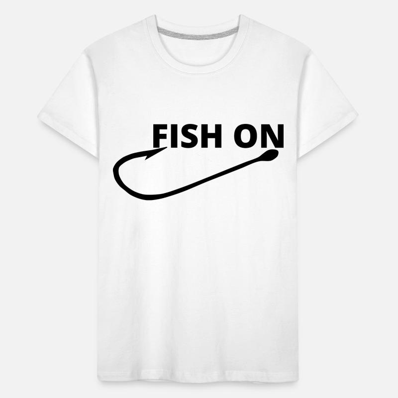 Fischen auf Kinder Premium Bio T-Shirt