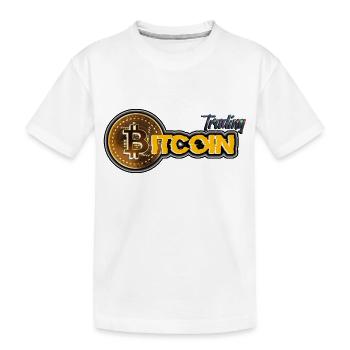 Bitcoin Trading - Kinder Premium Bio T-Shirt - Weiß - Vorne