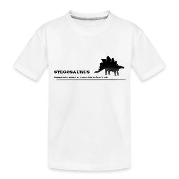 Stegosaurus 1.1 - Kinder Premium Bio T-Shirt - Weiß - Vorne