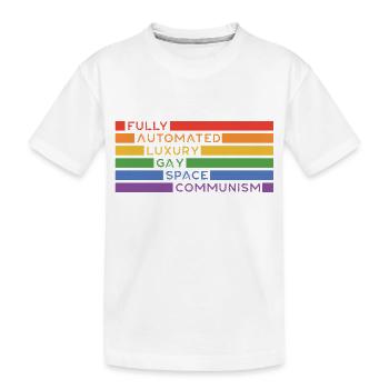 Fully Automated Luxury Gay Space Communism Lesbian - Kinder Premium Bio T-Shirt - Weiß - Vorne