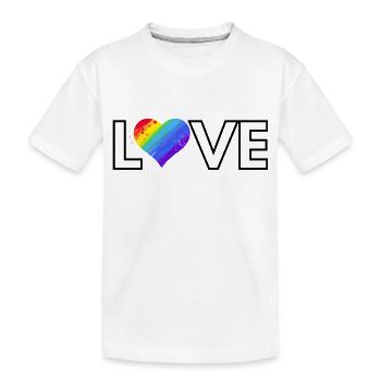 Love - Kinder Premium Bio T-Shirt - Weiß - Vorne