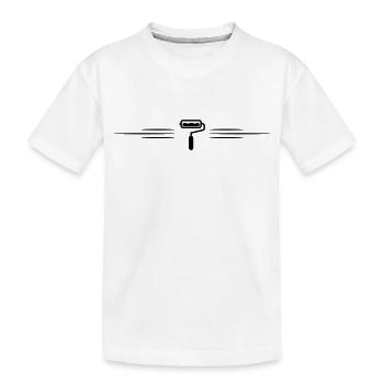 Icône de ligne de peintre - T-shirt bio Premium Enfant - blanc - Devant