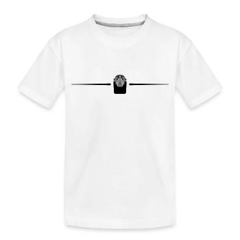 French fries fast food line - Kids' Premium Organic T-Shirt - white - Front