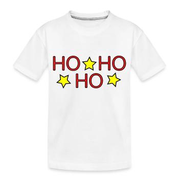 HO HO HO II - Kids' Premium Organic T-Shirt - white - Front