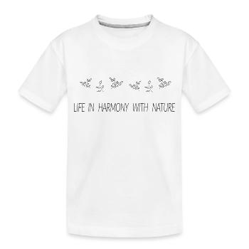 Die Natur - Kinder Premium Bio T-Shirt - Weiß - Vorne
