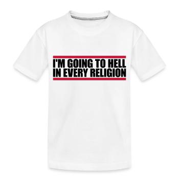 En allant en enfer - T-shirt bio Premium Enfant - blanc - Devant