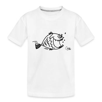 Drôle de poisson - T-shirt bio Premium Enfant - blanc - Devant