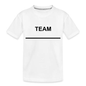 Team with Name Template - Kids' Premium Organic T-Shirt - white - Front