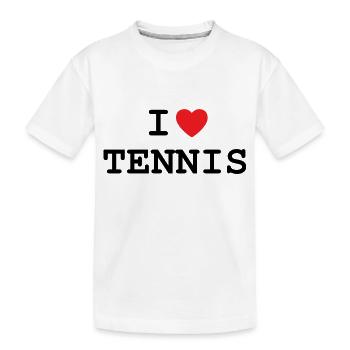Ich liebe Tennis - Kinder Premium Bio T-Shirt - Weiß - Vorne