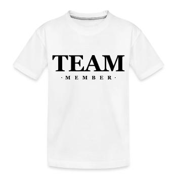 Team Member - Kids' Premium Organic T-Shirt - white - Front