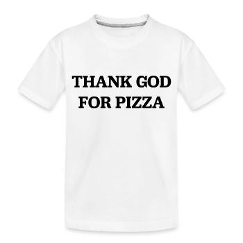 Pizza - Kinder Premium Bio T-Shirt - Weiß - Vorne