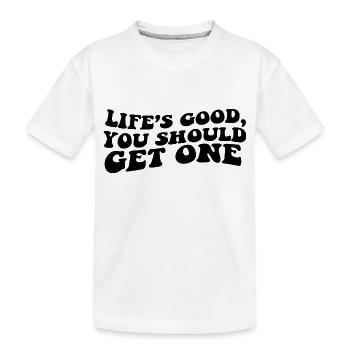 FUNNY SARCASTIC SAYING - Kids' Premium Organic T-Shirt - white - Front