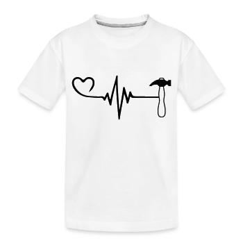 Hammer Heart Pulse Heartbeat - T-shirt bio Premium Enfant - blanc - Devant