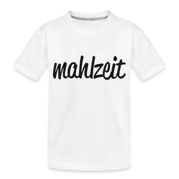 mahlzeit schwarz - Kinder Premium Bio T-Shirt - Weiß - Vorne