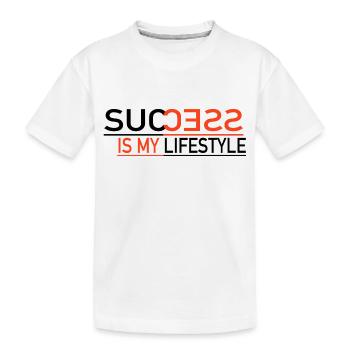 Success is my lifestyle - Kids' Premium Organic T-Shirt - white - Front