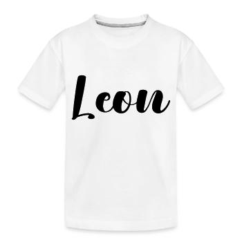 Leon - Kids' Premium Organic T-Shirt - white - Front