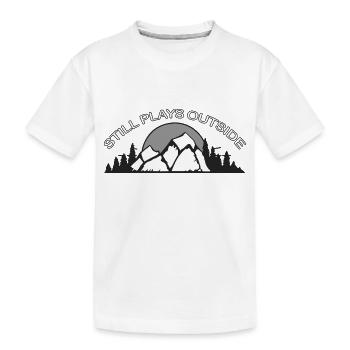 Rock Climbing - Kids' Premium Organic T-Shirt - white - Front