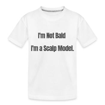 Ich habe keine Glatze, ich bin ein Scalpmodel - Kinder Premium Bio T-Shirt - Weiß - Vorne