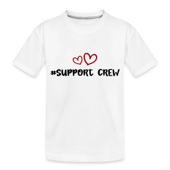 Support Crew Herz Liebe - Kinder Premium Bio T-Shirt - Weiß - Vorne