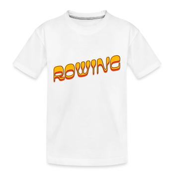 Slogan de l’aviron - Aviron - Rameur - Rameur - T-shirt bio Premium Enfant - blanc - Devant