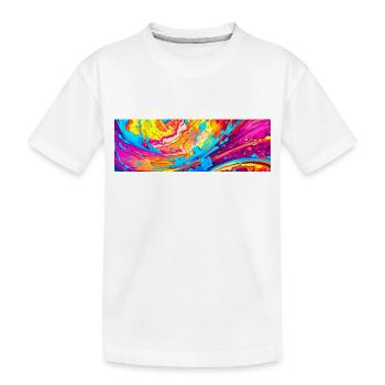 Taches de couleur Éclaboussures de couleur - T-shirt bio Premium Enfant - blanc - Devant