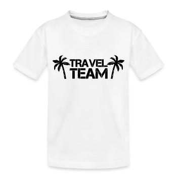 travel team - Kinder Premium Bio T-Shirt - Weiß - Vorne