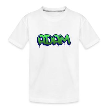Graffiti Prénom Adam - T-shirt bio Premium Enfant - blanc - Devant