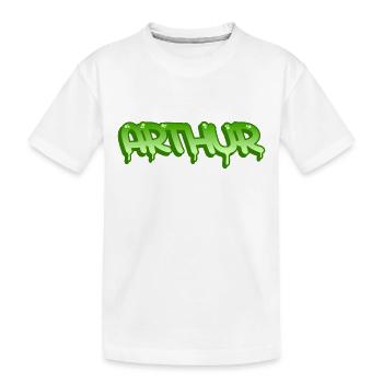 Graffiti Name Arthur - Kids' Premium Organic T-Shirt - white - Front