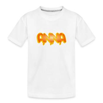 Graffiti Name Anna - Kids' Premium Organic T-Shirt - white - Front