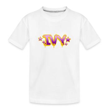 Graffiti Name Ivy - Kids' Premium Organic T-Shirt - white - Front