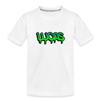 Graffiti prénom Lucas - T-shirt bio Premium Enfant - blanc - Devant
