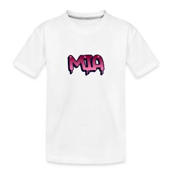 Graffiti Name Mia - Kinder Premium Bio T-Shirt - Weiß - Vorne