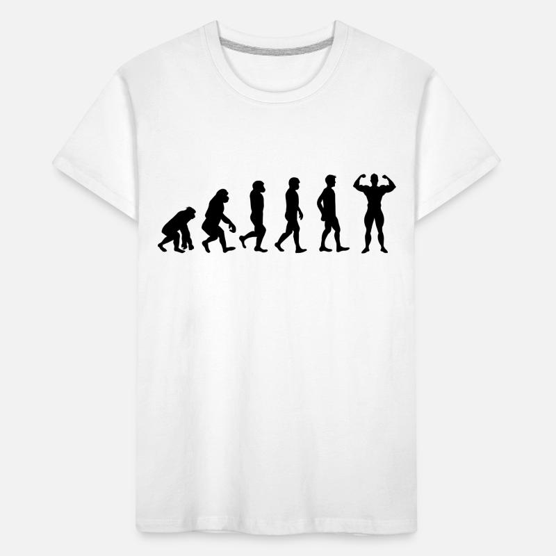 Evolution Bodybuilder schwarz Kinder Premium Bio T-Shirt
