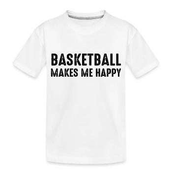 Basketball - Kinder Premium Bio T-Shirt - Weiß - Vorne
