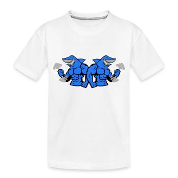 Requin Hai Musculation 2 - T-shirt bio Premium Enfant - blanc - Devant