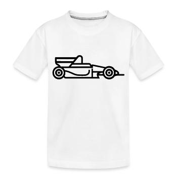 F1-Rennwagen - Kinder Premium Bio T-Shirt - Weiß - Vorne