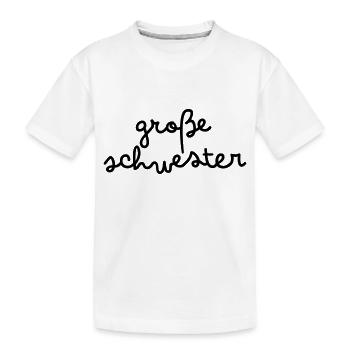 Große Schwester - Kinder Premium Bio T-Shirt - Weiß - Vorne