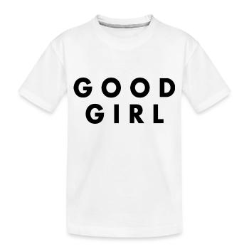 Good girl - Kinder Premium Bio T-Shirt - Weiß - Vorne