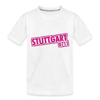 Stuttgart - 0711 - Indicatif régional - Bade-Wurtemberg - T-shirt bio Premium Enfant - blanc - Devant