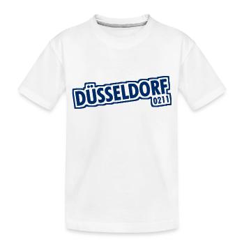 Düsseldorf - 0211 - Vorwahl - NRW - Ruhrpott - Kinder Premium Bio T-Shirt - Weiß - Vorne