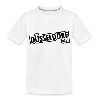 Düsseldorf - 0211 - Vorwahl - NRW - Ruhrpott - Kinder Premium Bio T-Shirt - Weiß - Vorne
