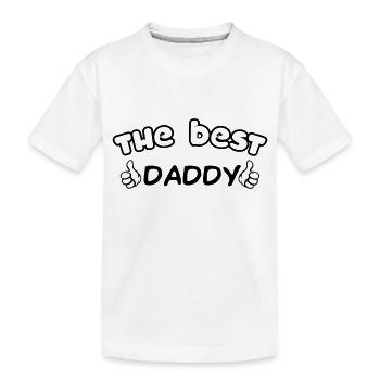 THE BEST DADDY - Kids' Premium Organic T-Shirt - white - Front