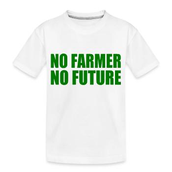 No farmer no future - Kinder Premium Bio T-Shirt - Weiß - Vorne