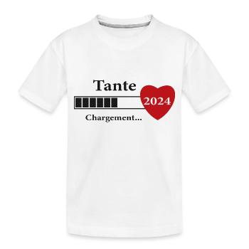 Aunt - Future Aunt Loading - Kids' Premium Organic T-Shirt - white - Front