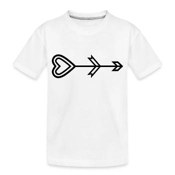 Herz-Pfeil - Kinder Premium Bio T-Shirt - Weiß - Vorne