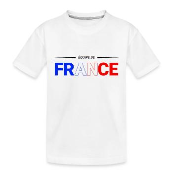 Equipe de France - T-shirt bio Premium Enfant - blanc - Devant