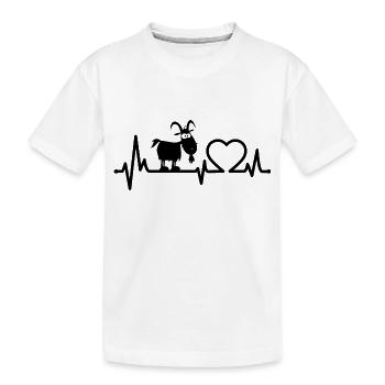 Ziege Heartbeat Farm Ziege Ziege Bill - Kinder Premium Bio T-Shirt - Weiß - Vorne