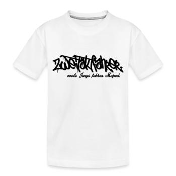 Cavalier deux temps // lettrage - T-shirt bio Premium Enfant - blanc - Devant