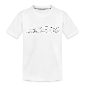 Voiture de course - T-shirt bio Premium Enfant - blanc - Devant