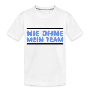 team - Kids' Premium Organic T-Shirt - white - Front
